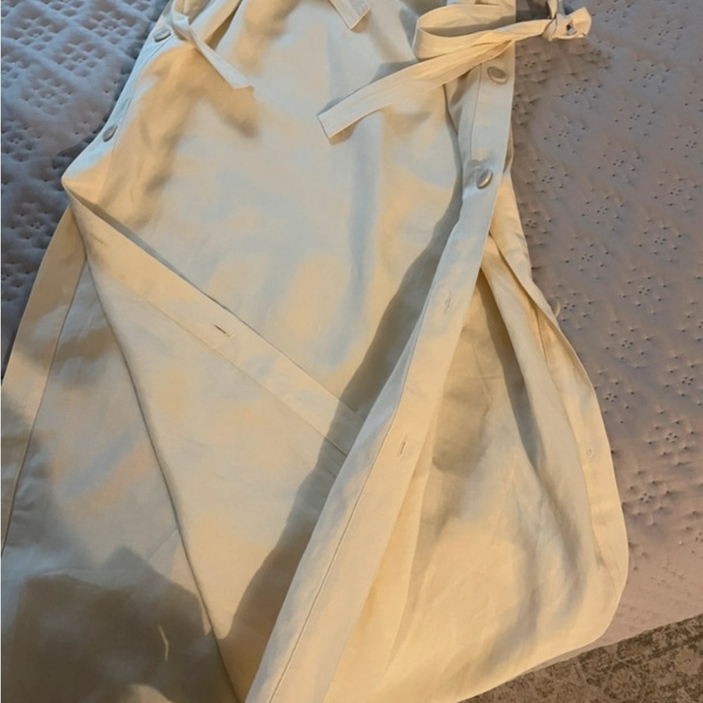 Cream Wrap Skirt with Tie Detail